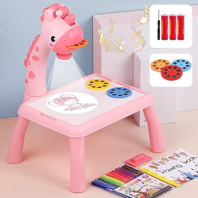 Good Kid's Projector Drawing Board Table with Projection Function