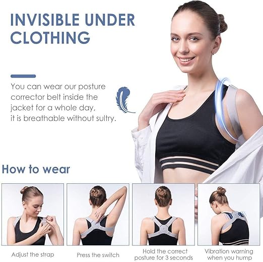 Smart Adjustable Posture Corrector with Reminder Vibration Free Size