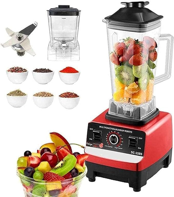 SILVERCREST MULTI BLENDER: 4500W, 2.5L JAR, 15-SPEED TIMER FOR SMOOTHIES, ICE CRUSHING, AND FOOD PROCESSING.