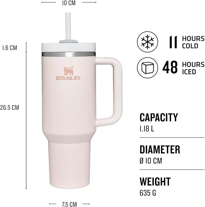 Original USA imported Stainless Steel Vacuum Insulated Tumbler with Lid and Straw for Water, Iced Tea, Coffee