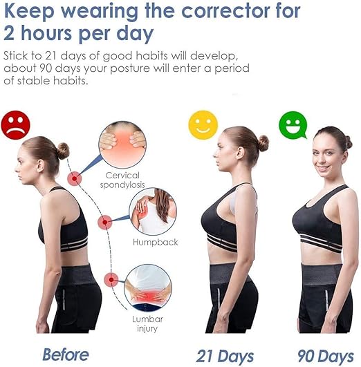 Smart Adjustable Posture Corrector with Reminder Vibration Free Size