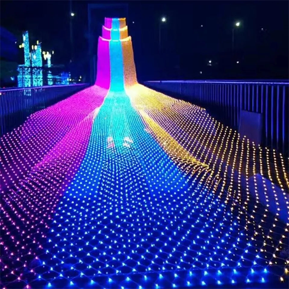 LED String Net Shape Mesh Light Curtain Christmas Wedding Party Xmas Decor UAE SHIP HUB