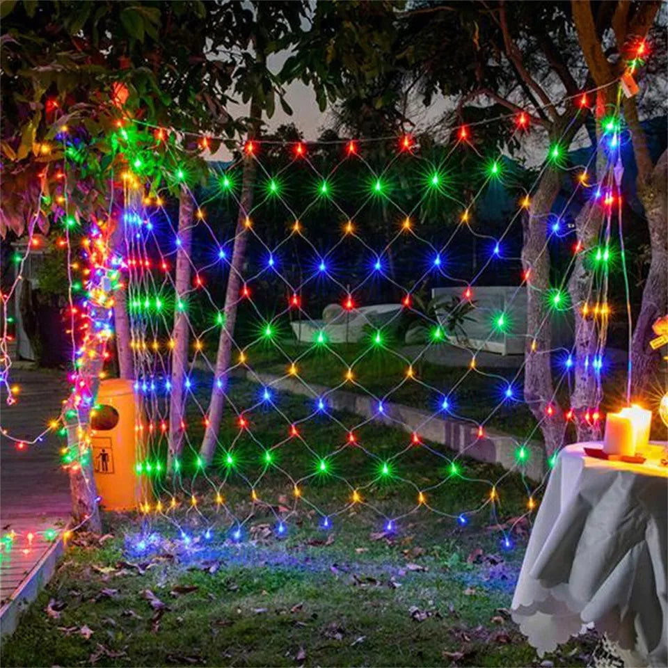 LED String Net Shape Mesh Light Curtain Christmas Wedding Party Xmas Decor UAE SHIP HUB