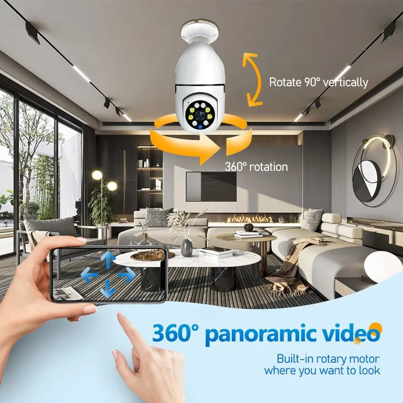 5G Wifi Camera Light Bulb