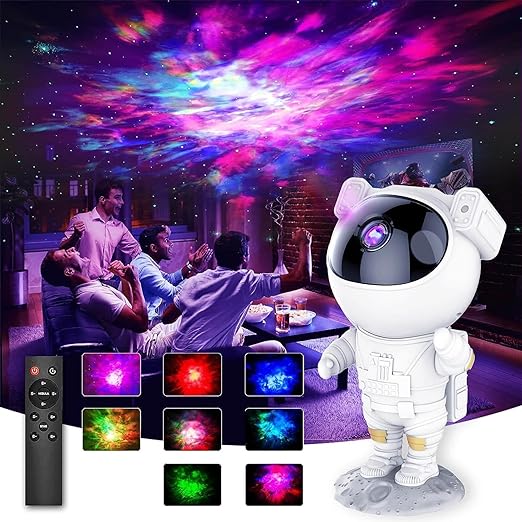 Galaxy Astronaut Star Projector, 360° Adjustable Design Baby Bedroom, Parties, and Game Rooms, USB Projector